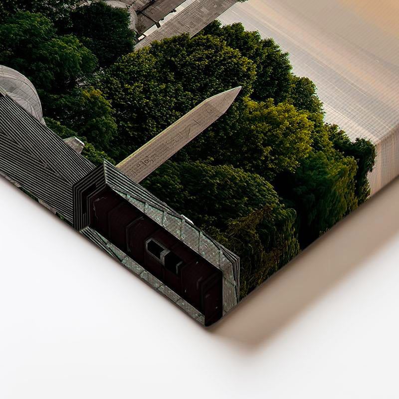 Yatay Kanvas Tablo Sultanahmet Camii ve Martı Sürüsü Şehir Mimari Tablo Ev Ofis Duvar Dekoru