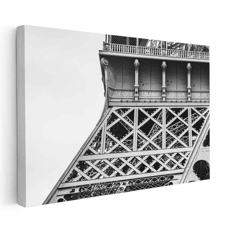 Yatay Kanvas Tablo Eyfel Kulesi Demir Mimari Detay Şehir Mimari Tablo Ev Ofis Duvar Dekoru