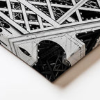 Yatay Kanvas Tablo Eyfel Kulesi Demir Mimari Detay Şehir Mimari Tablo Ev Ofis Duvar Dekoru