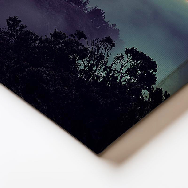 Yatay Kanvas Tablo Golden Gate Köprüsü Sisli Tepeler Şehir Mimari Tablo Ev Ofis Duvar Dekoru