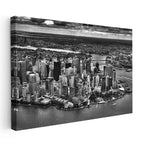 Yatay Kanvas Tablo New York Yarımadası Gökdelenler Şehir Mimari Tablo Ev Ofis Duvar Dekoru