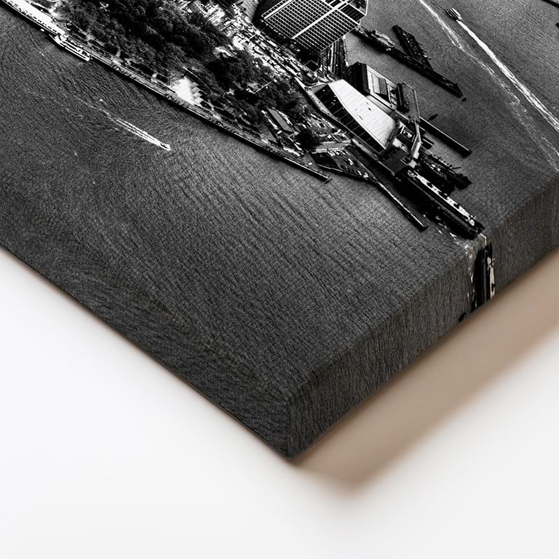 Yatay Kanvas Tablo New York Yarımadası Gökdelenler Şehir Mimari Tablo Ev Ofis Duvar Dekoru