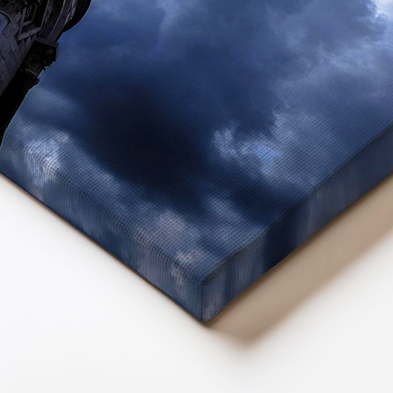 Yatay Kanvas Tablo Pisa Kulesi Dramatik Bulutlar Şehir Mimari Tablo Ev Ofis Duvar Dekoru