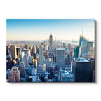 Yatay Kanvas Tablo New York Empire State ve Binalar Şehir Mimari Tablo Ev Ofis Duvar Dekoru