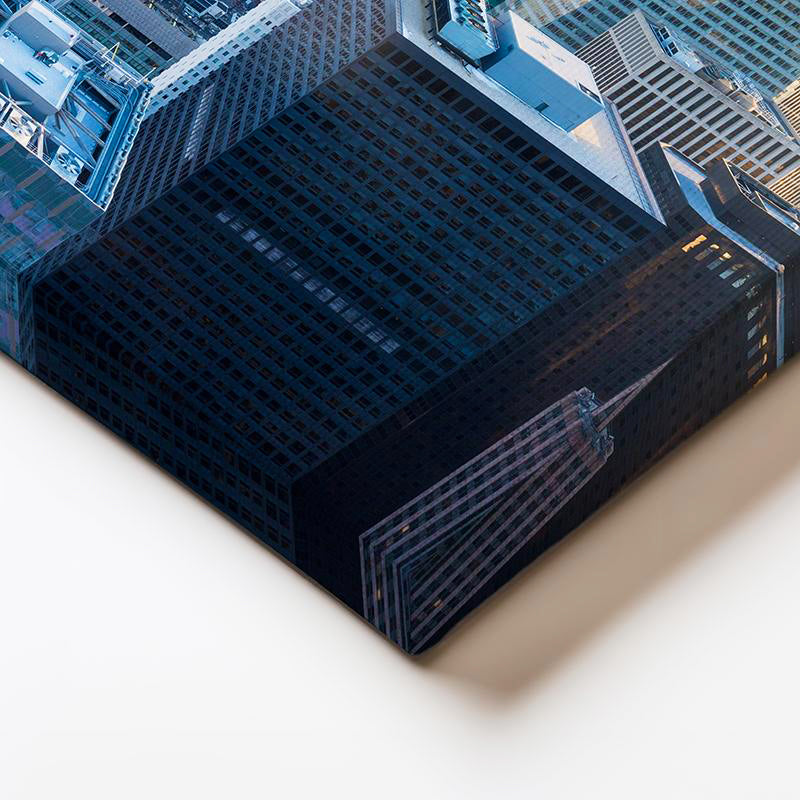 Yatay Kanvas Tablo New York Empire State ve Binalar Şehir Mimari Tablo Ev Ofis Duvar Dekoru