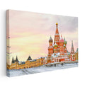 Yatay Kanvas Tablo Moskova Aziz Basil Katedrali Şehir Mimari Tablo Ev Ofis Duvar Dekoru