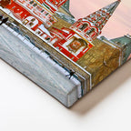 Yatay Kanvas Tablo Moskova Aziz Basil Katedrali Şehir Mimari Tablo Ev Ofis Duvar Dekoru