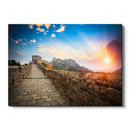 Yatay Kanvas Tablo Çin Seddi Dağ Manzarası Şehir Mimari Tablo Ev Ofis Duvar Dekoru
