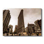 Yatay Kanvas Tablo New York Flatiron Binası Şehir Mimari Tablo Ev Ofis Duvar Dekoru