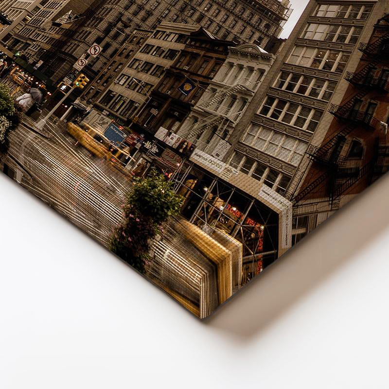 Yatay Kanvas Tablo New York Flatiron Binası Şehir Mimari Tablo Ev Ofis Duvar Dekoru