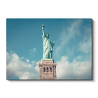Yatay Kanvas Tablo New York Özgürlük Anıtı Şehir Mimari Tablo Ev Ofis Duvar Dekoru