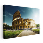 Yatay Kanvas Tablo Roma Kolezyum Tarihi Yapı Gündüz Şehir Mimari Tablo Ev Ofis Duvar Dekoru
