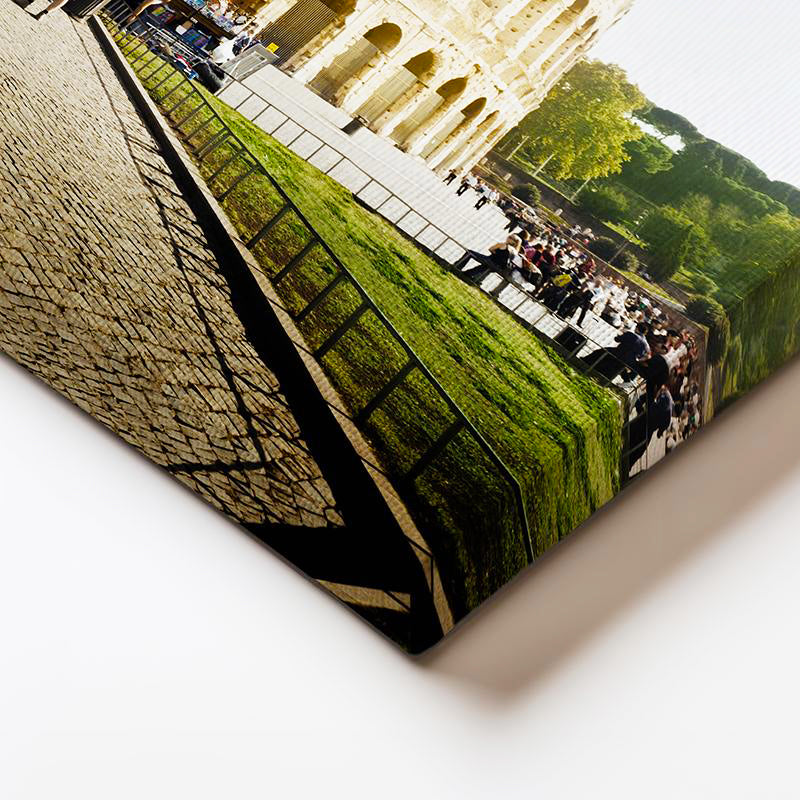 Yatay Kanvas Tablo Roma Kolezyum Tarihi Yapı Gündüz Şehir Mimari Tablo Ev Ofis Duvar Dekoru