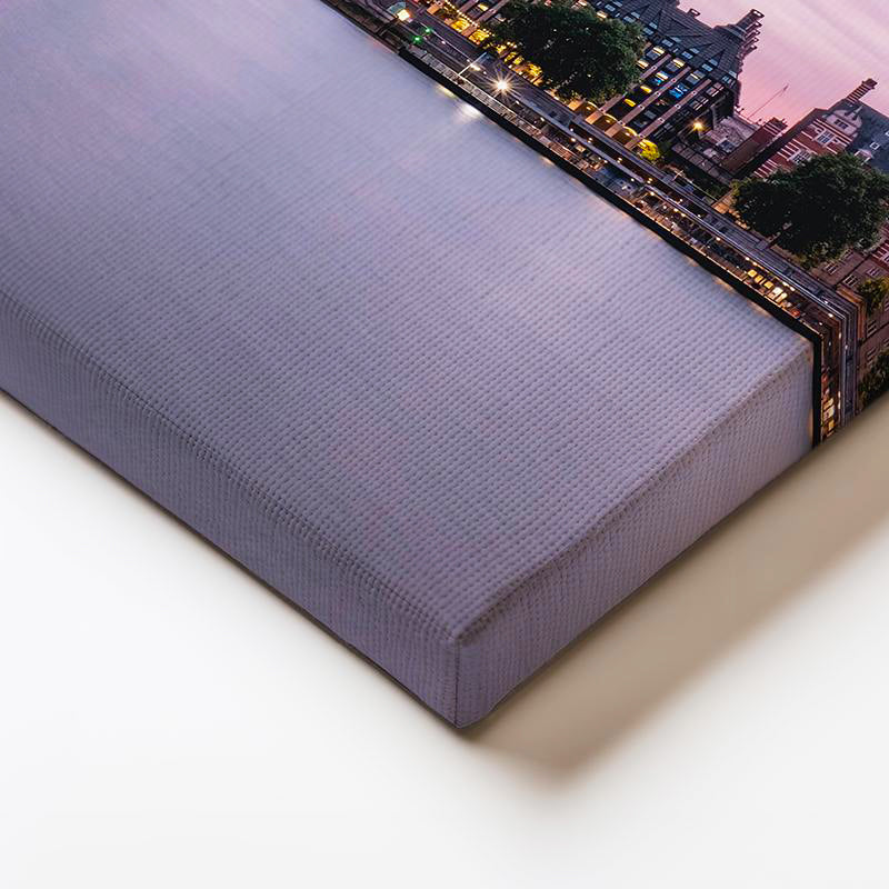 Yatay Kanvas Tablo Londra Westminster Sarayı ve Köprü Şehir Mimari Tablo Ev Ofis Duvar Dekoru