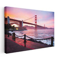Yatay Kanvas Tablo Golden Gate Köprüsü Kıyı Zincirleri Şehir Mimari Tablo Ev Ofis Duvar Dekoru