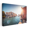 Yatay Kanvas Tablo Venedik Sular Şehri Güneşli Gün Şehir Mimari Tablo Ev Ofis Duvar Dekoru