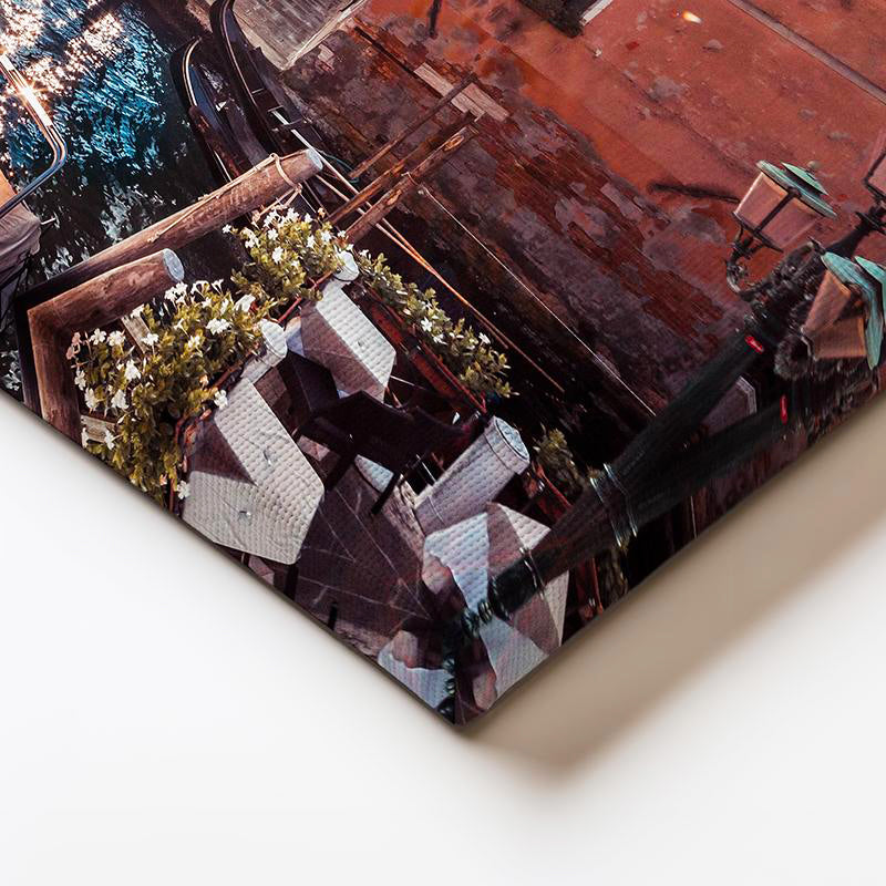 Yatay Kanvas Tablo Venedik Sular Şehri Güneşli Gün Şehir Mimari Tablo Ev Ofis Duvar Dekoru