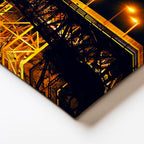 Yatay Kanvas Tablo Golden Gate Köprüsü Gece Çelik Ayaklar Şehir Mimari Tablo Ev Ofis Duvar Dekoru