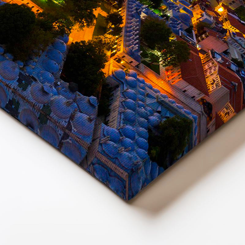 Yatay Kanvas Tablo Sultanahmet Camii ve Tarihi Yarımada Şehir Mimari Tablo Ev Ofis Duvar Dekoru