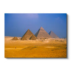 Yatay Kanvas Tablo Büyük Giza Piramitleri ve Çöl Manzarası Şehir Mimari Tablo Ev Ofis Duvar Dekoru