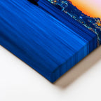 Yatay Kanvas Tablo Kız Kulesi Mavi Deniz ve Gün Batımı Şehir Mimari Tablo Ev Ofis Duvar Dekoru