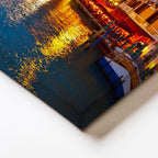 Yatay Kanvas Tablo Venedik Kanalı ve Sandallar Şehir Mimari Tablo Ev Ofis Duvar Dekoru