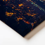 Yatay Kanvas Tablo Boğaz Köprüsü ve Uzak Şehir Işıkları Şehir Mimari Tablo Ev Ofis Duvar Dekoru