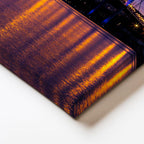 Yatay Kanvas Tablo İstanbul Köprüsü Mor Gökyüzü ve Yansıma Şehir Mimari Tablo Ev Ofis Duvar Dekoru