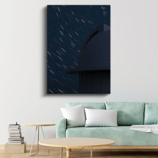 Yıldız İzleri - Gece Gökyüzünün Büyüleyici Hareketi Kanvas Tablo