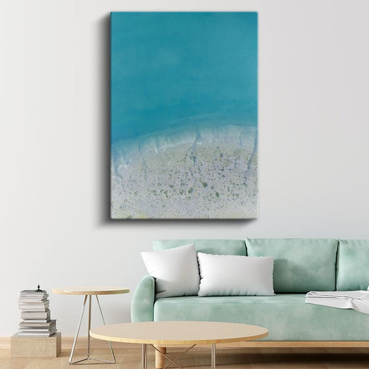 Turkuaz Deniz - Kristal Berraklığında Sahil Kanvas Tablo