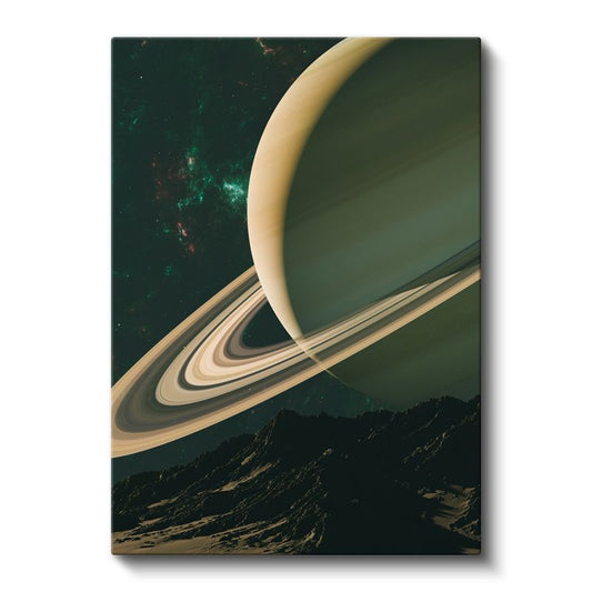 Satürn Gezegeni - Kozmik Halkalar Kanvas Tablo
