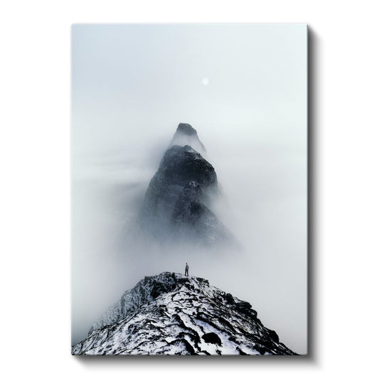 Sisli Zirve - Dağların Arasında Yalnız Keşif Kanvas Tablo