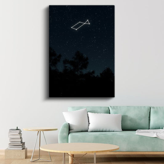 Yıldız Takımı - Gecenin Derinliklerindeki Işıltılı Rehber Kanvas Tablo