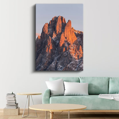 Alev Dağları - Gün Batımında Kızıl Zirveler Kanvas Tablo