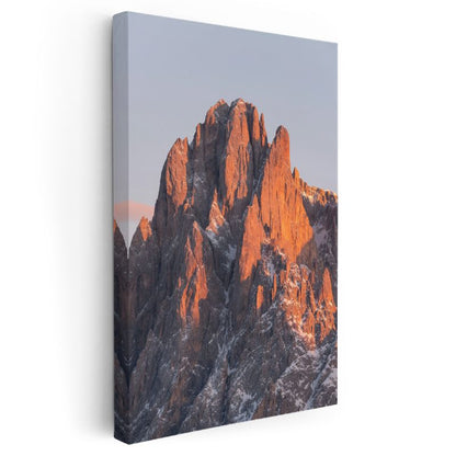 Alev Dağları - Gün Batımında Kızıl Zirveler Kanvas Tablo