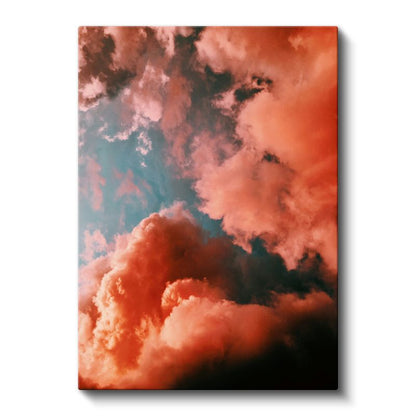 Alev Bulutları - Kızıl Gökyüzü Manzarası Kanvas Tablo