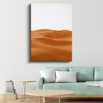 Altın Çöl - Minimalist Kum Tepeleri Kanvas Tablo