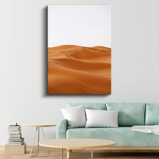 Altın Çöl - Minimalist Kum Tepeleri Kanvas Tablo