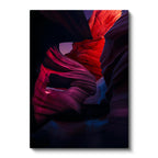 Dikey Kanvas Tablo Kanyon Yarıkları ve Gece Gökyüzü Manzara Tablosu Ev Ofis Duvar Dekoru