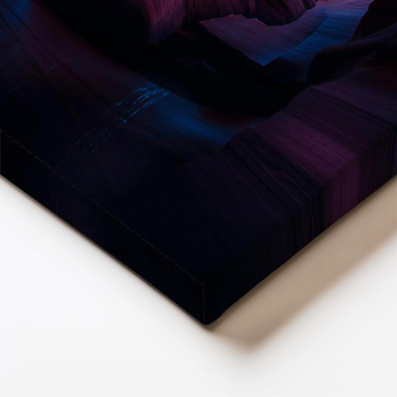 Dikey Kanvas Tablo Kanyon Yarıkları ve Gece Gökyüzü Manzara Tablosu Ev Ofis Duvar Dekoru