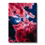 Dikey Kanvas Tablo Kırmızı Dumanlı Uzay Nebulası Manzara Tablosu Ev Ofis Duvar Dekoru