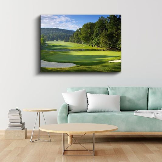 Yeşil Vadi - Ormanlık Alanda Huzur Dolu Manzara Kanvas Tablo