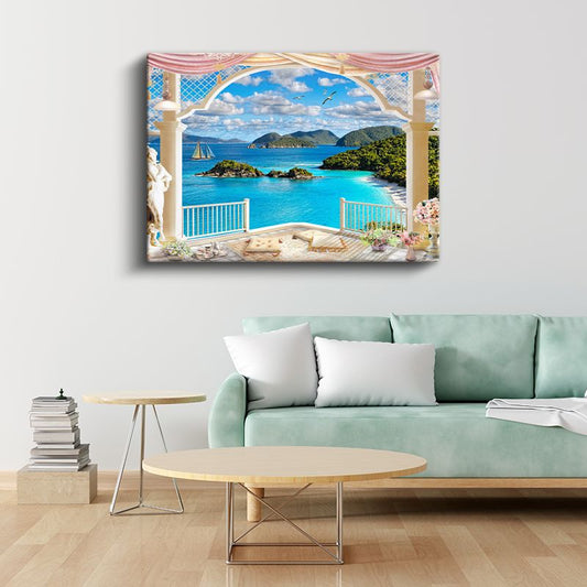 Turkuaz Koy - Adalar Manzarası Kanvas Tablo