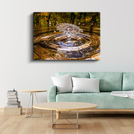 Su Damlası - Doğanın Muhteşem Detayı Kanvas Tablo