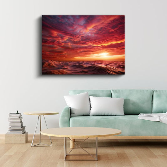 Alev Gökyüzü - Dalgaların Ritmi Kanvas Tablo