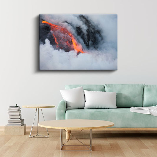 Volkan Patlaması - Doğanın Güçlü Enerjisi Kanvas Tablo