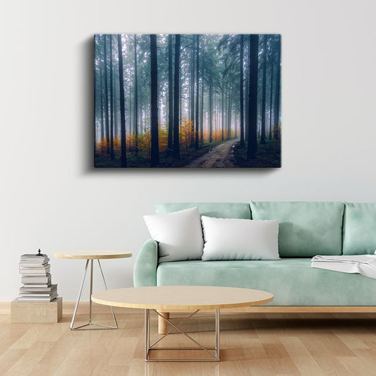 Sisli Orman - Sonbahar Patikası Kanvas Tablo