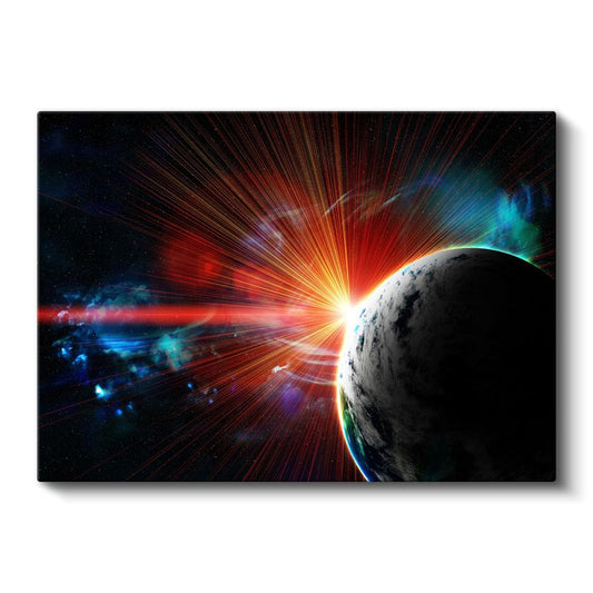 Uzay Işığı - Gezegen Doğuşu Kanvas Tablo