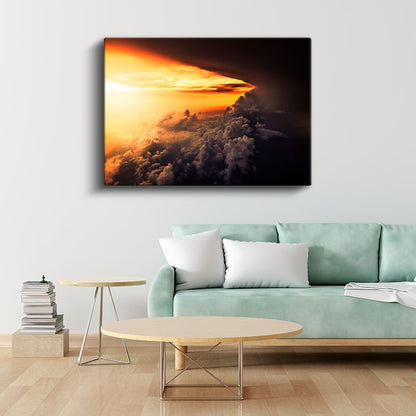 Alev Gökyüzü - Dramatik Gün Batımı Kanvas Tablo