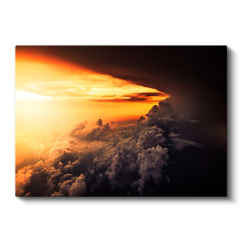 Alev Gökyüzü - Dramatik Gün Batımı Kanvas Tablo